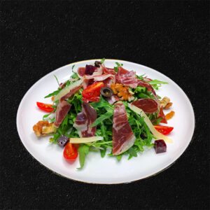 SALAD RAU ROCKET VỚI THỊT LỢN MUỐI IBERICO